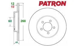 ���� ���������, ������ [268�� x 45��] Ch. Cruze (1,6/1,8 ���������� ������) 2010-2014��. Patron PBD1677 PBD1677 ����