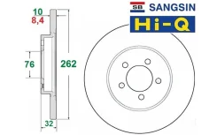 ���� ���������, ������ [262�� x 32��] Hyundai Elantra CN7 (1,6MPi; 2,0MPi); Creta II (��. VIN) Sangsin (����� Hi-Q) SD2084 SD2084 ����