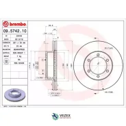 ���� ��������� Toyota 4 Runner (N130) �����. D=291 ! Brembo 09574210 09574210 ����
