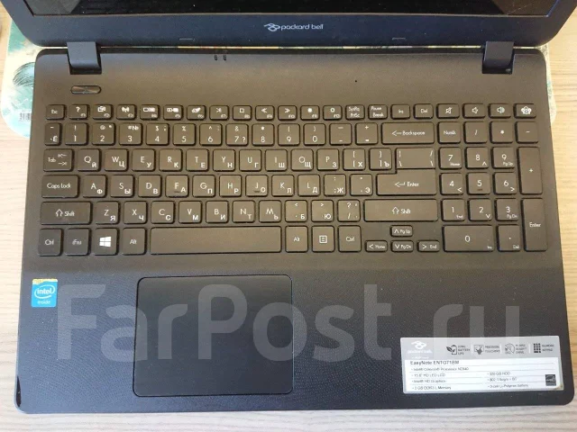 Packard Bell. 15.6", ��� 256 �� � ������, WiFi: 1, Bluetooth: 1 ����