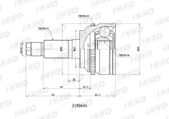 ���� ������� 31, 36 ABS 44 �������� ��� Mazda CX-7 2.3 INKO 319064A 319064A ����