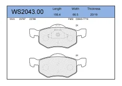 ������� ��������� �������� �������� ��� Mazda Tribute, FORD Maverick Jeenice WS2043.00 WS204300 ����