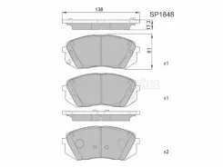 ������� ��������� HI-Q/Sangsin Brake SP1848, �������� SP1848 ����