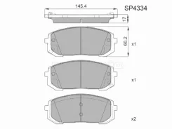 ������� ��������� HI-Q/Sangsin Brake SP4334, �������� SP4334 ����