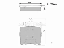 ������� ��������� HI-Q/Sangsin Brake SP1089A, ������ SP1089A ����