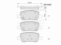������� ��������� HI-Q/Sangsin Brake SP4465, ������ SP4465 ����