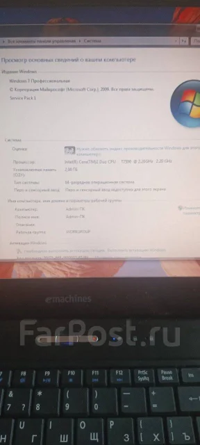 eMachines. 15.4", 2,2����, ��� 2048 ��, ���� 160���, WiFi: 1, Bluetooth: 1, ����������� �� 1��. ����