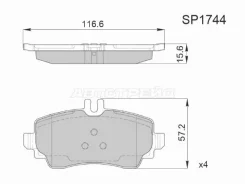 ������� ��������� HI-Q/Sangsin Brake SP1744, �������� SP1744 ����