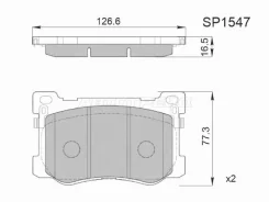 ������� ��������� HI-Q/Sangsin Brake SP1547, �������� SP1547 ����