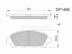 ������� ��������� HI-Q/Sangsin Brake SP1466, �������� SP1466 ����