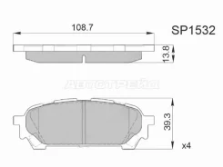 ������� ��������� HI-Q/Sangsin Brake SP1532, ������ SP1532 ����