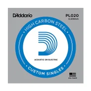 ��������� ������ ��� �������, �����, .020. D'ADDARIO PL020 Plain Steel ����