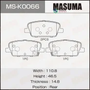������� ��������� Hyundai Santa FE 18- ����. ����. Masuma MSK0066 MSK0066 ����