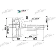 ���� AUDI 80 -86 1.3 ������. Patron PCV1096 PCV1096 ����