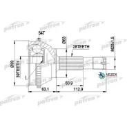 ���� �������� 39X63X28 FIAT Ducato (230) 1994-2002 Patron PCV1120 PCV1120 ����