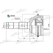 ���� �������� � ������� ABS 35x71.5x29 ABS:54T FIAT Ducato Russia 08- Patron PCV1334 PCV1334 ����
