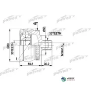 ���� AUDI A4 I/A6 II/Skoda/VW Passat V 1.6-2.3 94-08 ���. Patron PCV1375 PCV1375 ����