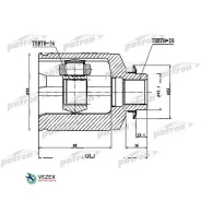 ���� ���������� 28X42X36 Hyundai Santa FE (CM) 2006-2012, KIA Sorento (XM) 2009- Patron PCV1753 PCV1753 ����