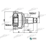 ���� (��� ������ ABS_! ) �������� 27x64x24 BMW 3 316 318 320 90- Patron PCV1796 PCV1796 ����