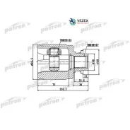 ���� ����� �-�� [A:32, B:27, D:40, L:120] Honda: CRV/Odyssey 09.01- Patron PCV4013 PCV4013 ����