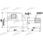 ���� ����� �-�� Chrysler Cirrus 95-00, Sebring 95-04, Dodge Stratus 95-00, Plymouth Breeze 96-00 Patron PCV9538 PCV9538 ����