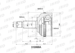 ���� ������� 26/28 ABS 50 | ����� ����/��� | INKO 310068A 310068A ����