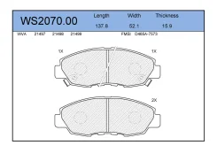 ������� ��������� �������� �������� ��� Honda Accord, Honda Civic, Honda CR-V Jeenice WS2070.00 WS207000 ����