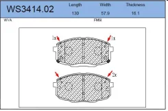 ������� ��������� �������� ��������, � ����������� ��� ������ ��� KIA CEED KIA, Hyundai Santa FE, Hyundai i30 Jeenice WS3414.02 WS341402 ����