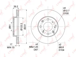 ���� ��������� ������������� (231x17) | ����� | LYNXauto BN1046 BN1046 ����