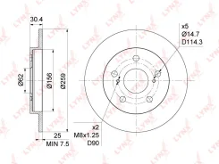 ���� ��������� ��������������� (259x9) | ��� | LYNXauto BN1146 BN1146 ����