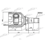 ���� ���������� 23X34X23 Toyota Carina E 1992-1997, Toyota Corolla E11 1997-2001, Toyota Corolla E12 2001-2006 Patron PCV1768 PCV1768 ����