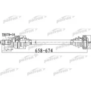 ������� ������ ������ ����� 30x658x58,7 BMW: 5 03-, 5 Touring 04-, 6 04-, 6 ������ 04- Patron PDS0480 PDS0480 ����