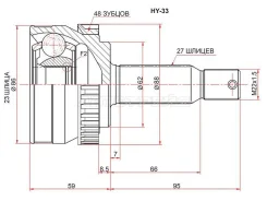 ���� �������� Hyundai Tucsun JM 04-09 (23*27) ABS SAT HY33 ����