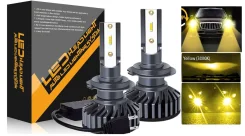 ����� Led Headlights Yellow H1/H3/H8/H9/H11/HB3/HB4 9600LM / 3000K 9098113075 ����
