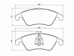 ������� ��������� (�������) Mercedes-Benz C-Class 07-15 / E-Class 02-17 Brembo P 50 069, �������� P50069 ����