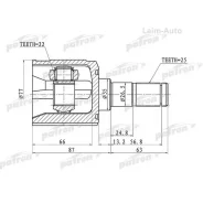 ���� ���������� 22x35x25 Hyundai GETZ 02-11, Accent/Verna 99- PCV1003 ����