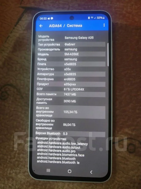 Samsung Galaxy A35 5G. �/�, 128 ��, 3G, 4G LTE, 5G, Dual-SIM, NFC ����