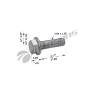 ���� M16x1.5x55 (10.9) ��������� �������� SAF/MB, Mansons 600.198 600198 ����