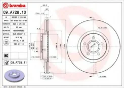 ���� ��������� �������� volvo s40 v50 ford focus Brembo 09A72811 Ford: 1368548 1384290. Volvo: 274521 31381376 31329122 31262720 30666996 31302573 09A...