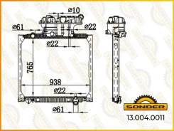 �������� MAN TGA 938x765x42 � ������ Sonder 13.004.0011 130040011 ����