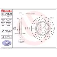 ���� ��������� ����. ����� Brembo Xtra AUDI A4 (8K2 B8) 08/07-12/15 / AUDI A4 Allroad (8KH B8) 04/ Brembo 08A7591X - 08A7591X ����