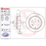 ���� ��������� ����. � �� ��������� Honda CR-V III (RE_) 06/06- / Honda CR-V IV (RM_) 01/12- Brembo 08A87111 - 08A87111 ����