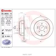 ���� ��������� ����. Hyundai Grand Santa FE 01/13- / Hyundai Santa FE II (CM) 10/05-12/12 / Hyundai Brembo 08B60510 - 08B60510 ����