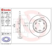���� ��������� ����. � �� ��������� FORD Transit V363 Bus (FAD FBD) 08/13- / FORD Transit V363 Pla Brembo 08C54011 - 08C54011 ����