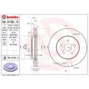 ���� ��������� ������. � �� ��������� Lexus RX (_U3_) 02/03-12/08 / Toyota Harrier (_U3_) 02/03-12/1 Brembo 09A10911 - 09A10911 ����