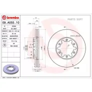 ���� ��������� ������. Nissan Patrol GR V Wagon (Y61) 06/97- Brembo 09A05510 - 09A05510 ����