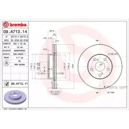 ���� ��������� ������. � �� ��������� Toyota (FAW) Prius Hatchback 01/05-12/09 / Toyota Brembo 09A71311 - 09A71311 ����