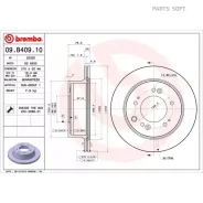 ���� ��������� ����. KIA Sorento I (JC) 08/02- Brembo 09B40910 - 09B40910 ����