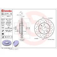 ���� ��������� ������. ����� Brembo Xtra Hyundai Accent IV (RB) 11/10- / Hyundai Accent IV Saloon (Brembo 09C1711X - 09C1711X ����