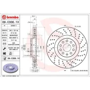 ���� ��������� ������. ����� Brembo Xtra AUDI A3 (8V1 8VK) 04/12- / AUDI A3 Convertible (8V7 8VE) Brembo 09C3061X - 09C3061X ����